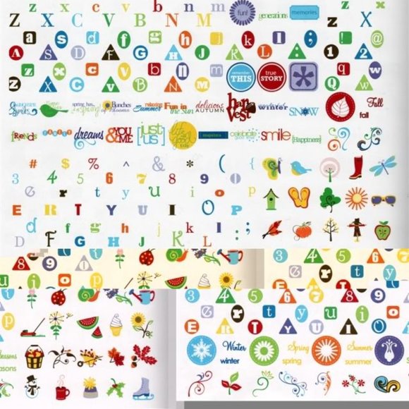 Cricut Creative Memories Cheerful seasons - shapes - Picture 5 of 16